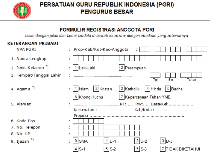Pendaftaran PGRI Pangkajene Dan Kepulauan - Persatuan Guru Republik Indonesia Cabang Pangkajene Dan Kepulauan